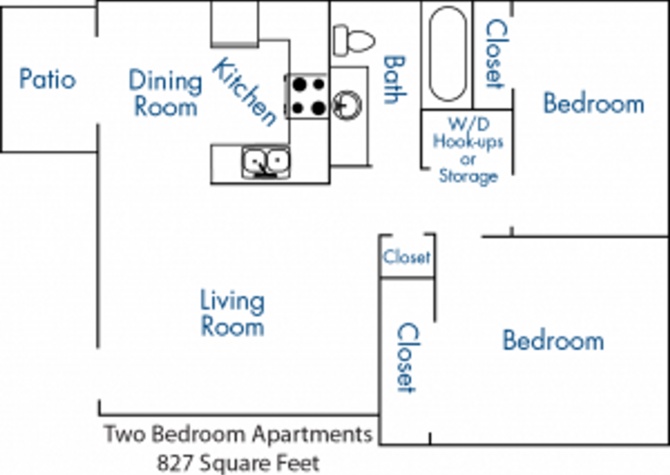 Apartments Near Spacious 2 Bedroom 1 Bath Unit