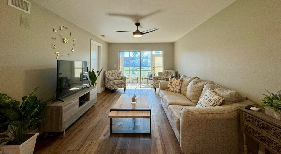 Luxury at South Pointe Villas, Furnished 2bd/1ba
