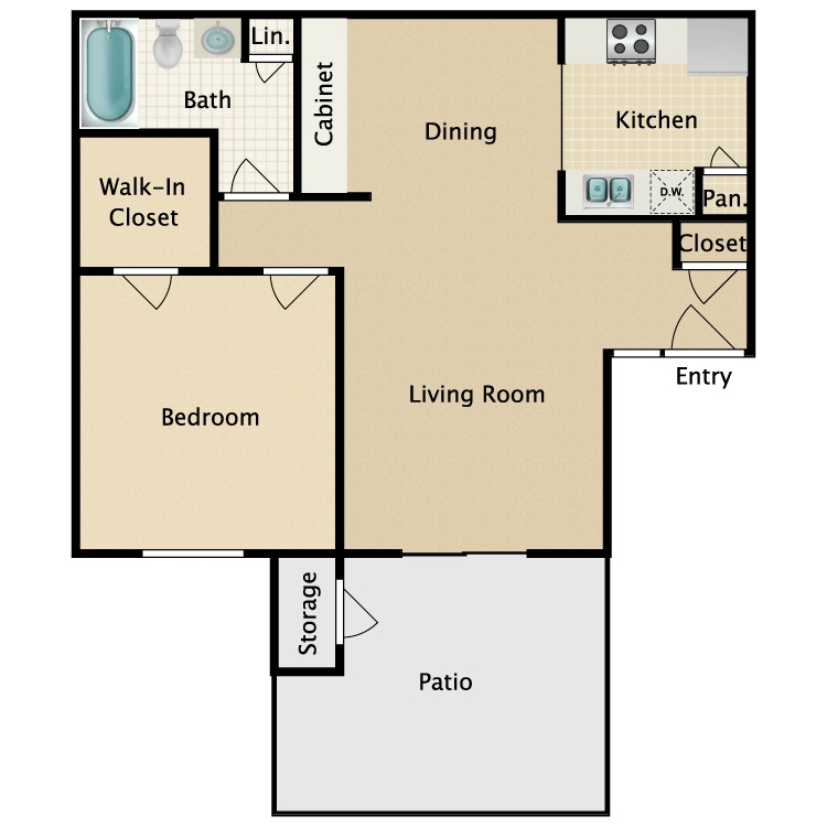 Stop by today at the 1 bed / 1 bath of your dreams! 700 Sq Ft!