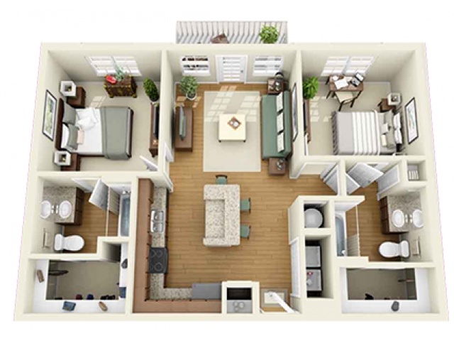 1 BR/1BTH  in a 2 BR/2 BTH  @ The Avenue-Male applicants only
