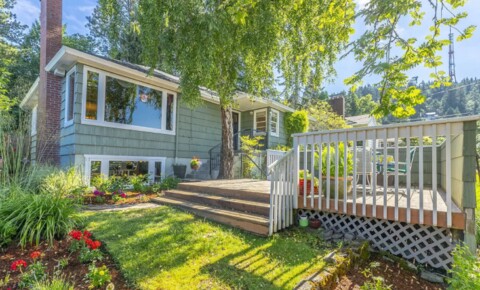 Houses Near PSU Gorgeous Hillsdale Home w/3 Decks, Picturesque Yard, Sauna, Garage & AC! Pets Welcome! for Portland State University Students in Portland, OR